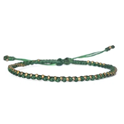 Harbour Uk Bracelets Rope And Bronze Bracelet Mens - Handmade Minimalist  Green - Bronn