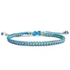 Harbour Uk Bracelets Rope Bracelet With Solid Sterling Silver For Men Ecru And Blue - Mystic In Blue