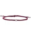 Harbour Uk Bracelets Silver Evil Eye & Handmade Rope Bracelet For Men - Red In Red