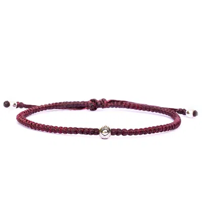 Harbour Uk Bracelets Silver Evil Eye & Handmade Rope Bracelet For Men - Red