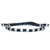 Harbour Uk Bracelets Viking Bracelet For Men - Handmade Of Vegan Rope And Silver - Yule - Black In Black