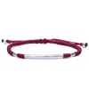 Harbour Uk Bracelets Viking Red Rope Bracelet For Women With Hammered Silver Beads - Little Bjorn