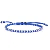 Harbour Uk Bracelets Women's Dainty Blue Handmade Friendship Bracelet With Tiny Silver Beads - Spitafields In Blue