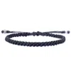 Harbour Uk Bracelets Women Handmade Black Cord Bracelet With Sterling Silver Bead  – Mystic In Black