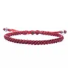 Harbour Uk Bracelets Women Handmade Red Cord Bracelet With Sterling Silver Bead  – Mystic In Red
