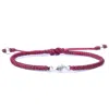 Harbour Uk Bracelets Women's Treble Clef Bracelet - Handmade Red Rope & Sterling Silver - Melody