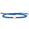 Harbour Uk Bracelets Women's Valentino Blue Red Adjustable Dainty Bracelet With Gold Vermeil Heart Bead