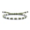 Harbour Uk Bracelets Women's Viking Bracelet With Silver & Apple Green Rope – Freya In Green