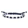 Harbour Uk Bracelets Women's Viking Bracelet With Silver & Black Rope – Freya In Brown