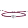 Harbour Uk Bracelets Womens Sterling Silver & Red Rope Hamsa Bracelet In Red