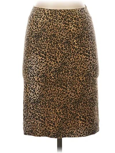Pre-owned Hard Tail Faux Leather Skirt In Brown