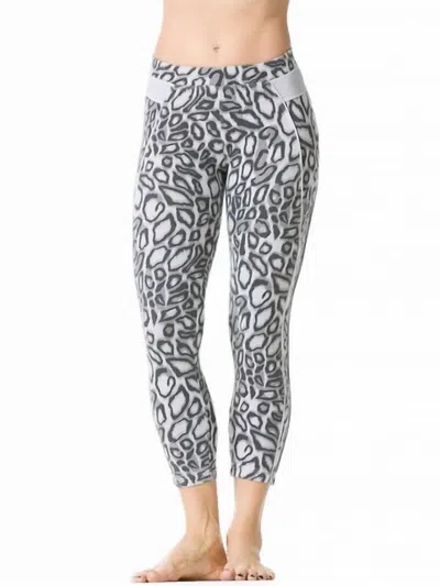 Hard Tail Forever Leopard Print Crop Leggings In Dove