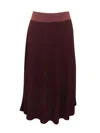 HARD TAIL FOREVER RIBBED FULL SKIRT IN BORDEAUX