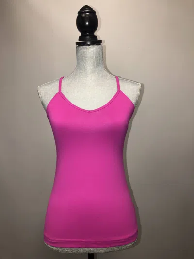 Hard Tail Forever Women's Spaghetti V Back Bra Tank Top In Pink