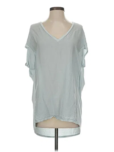 Pre-owned Hard Tail Short Sleeve Blouse In Gray