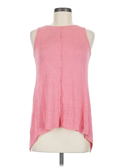 Pre-owned Hard Tail Sleeveless Top Pink Halter Neckline Tops