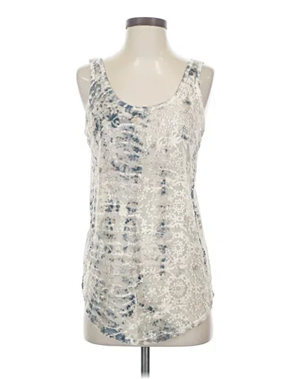 Pre-owned Hard Tail Sleeveless Top Silver Scoop Neck Tops