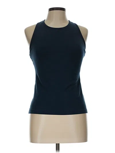 Pre-owned Hard Tail Tank Top Blue Halter Neckline Tops