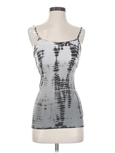 Pre-owned Hard Tail Tank Top Silver Strapless Neckline Tops