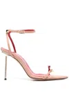 Hardot 100mm Carnal Love Sandals In Nude