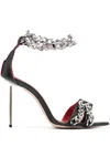 Hardot 100mm Chain-link Embellished Sandals In Black