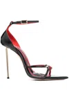 Hardot Blood 100mm Leather Sandals In Schwarz