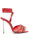 Hardot 120mm Chain-link Detail Sandals In Red