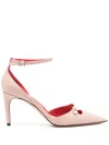 Hardot 70mm Leather Pumps In Pink