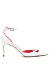 Hardot 70mm Leather Pumps In White