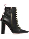 Hardot Buckle-detail Leather Ankle Boots In Black