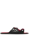 Hardot Move On Leather Sandals In Black