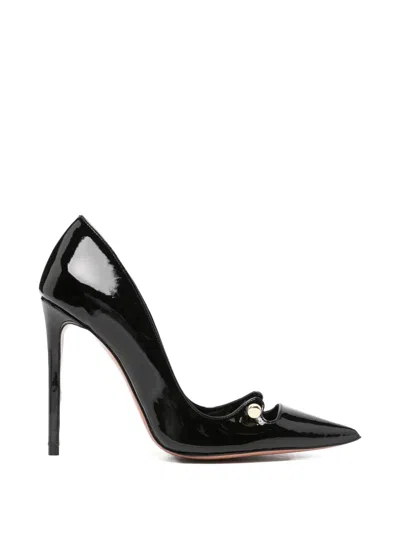 Hardot Patent-leather Pointed-toe Pumps In Black