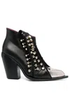 Hardot Stud-embellished Ankle Boots In Black