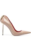 Hardot Supreme Ass Metallic-heel 101mm Patent-finish Pumps In Neutrals