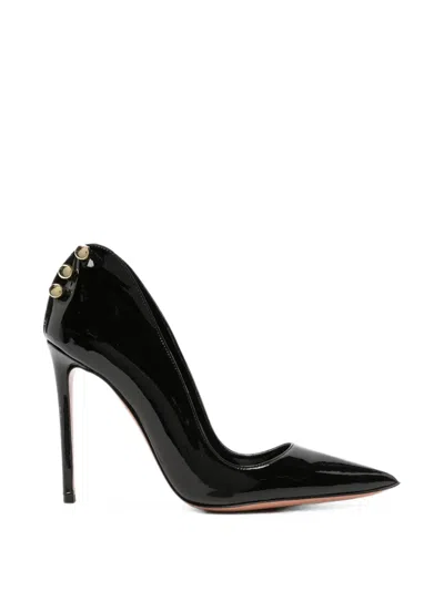Hardot Supreme Ass Stud-embellished Patent Leather Pumps In Black