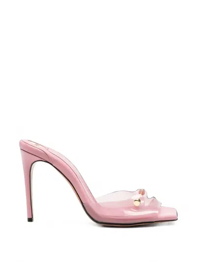 Hardot Transparent-strap 9 To 5 Sandals In Pink