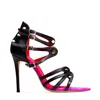 Hardot 100mm Buckled-strap Sandals In Black/pink/purple