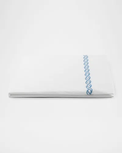 Haremlique Istanbul Bebek King Flat Sheet In Blue