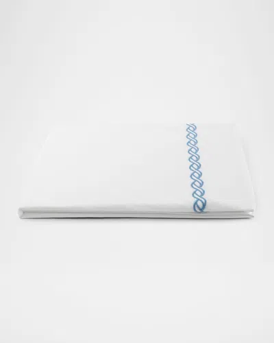 Haremlique Istanbul Bebek Queen Flat Sheet In Blue