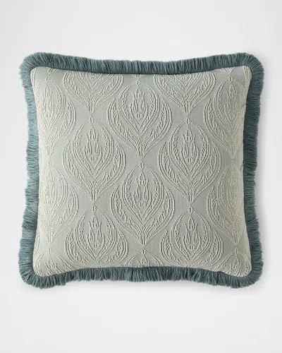 Haremlique Istanbul Lumina Jacquard Decorative Pillow, 18" Square In Gray