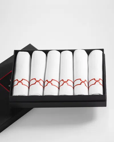 Haremlique Istanbul Topkapi Linen Guest Towels, Set Of 6 In White