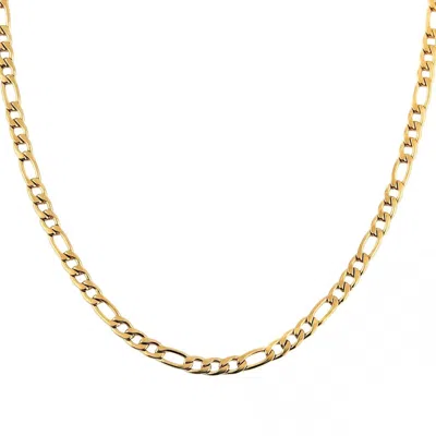 Harfi Gold Plated Figaro Chain Necklace For Men