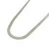 Harfi Herringbone Silver Flat Snake Chain Women's Necklace In Silver