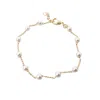 Harfi Women's 18ct Gold Vermeil Plated Essential Pearl Bracelet In Gold