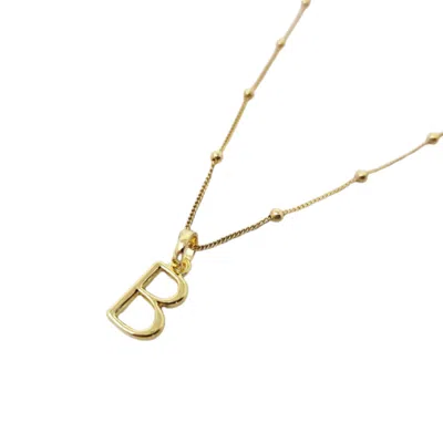 Harfi Women's 18ct Gold Vermeil Plated Initial Pendant Necklace