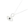 Harfi Women's Black / Silver Evil Eye Healing Charm Silver Protection Necklace In Multi