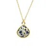 Harfi Women's Black / White / Gold Gold Vermeil Plated Dalmatian Gemstone Crystal Necklace In Multi
