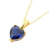Harfi Women's Blue / Gold Sapphire September Birthstone Love Heart Charm Necklace In Multi