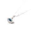 Harfi Women's Blue / Silver Evil Eye Blue Pendant Charm Sterling Silver Necklace In Multi