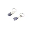 Harfi Women's Blue / Silver Raw Sapphire September Birthstone Sterling Silver Round Huggies In Multi